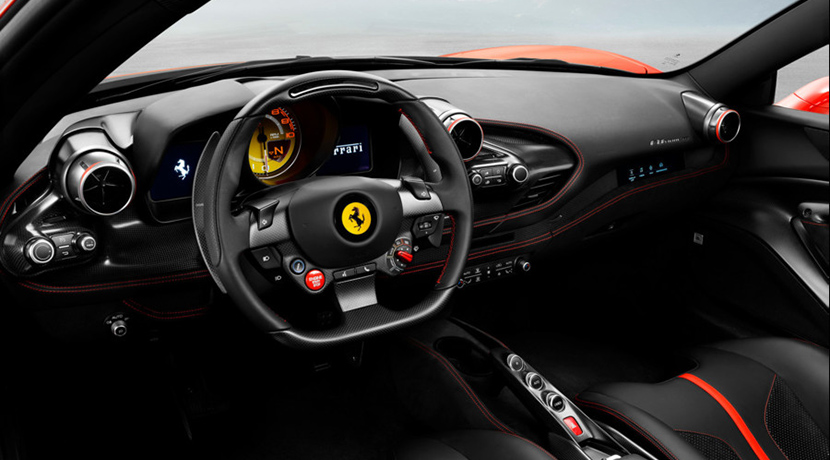  Interior of the Ferrari F8 Tribute 