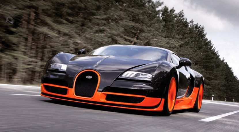 Front of the Bugatti Veyron Super Sport the third fastest car in the world