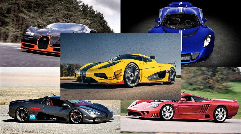 The fastest cars in the world really (maximum top speed)